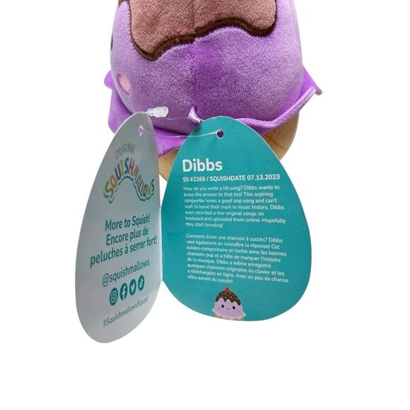 Squishmallows Dibbs the Ice Cream 5" Soft Food Plush NWT - Picture 2 of 4